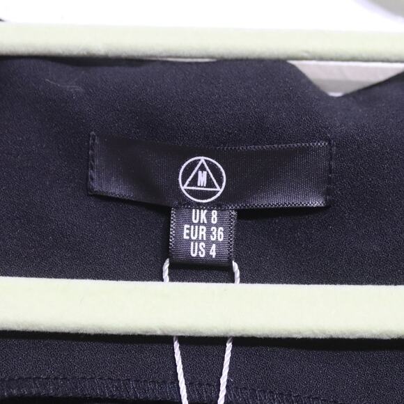 Missguided Black Cold Shoulder Ruffle Detail Blazer Sz 4 NWT - Picture 5 of 13